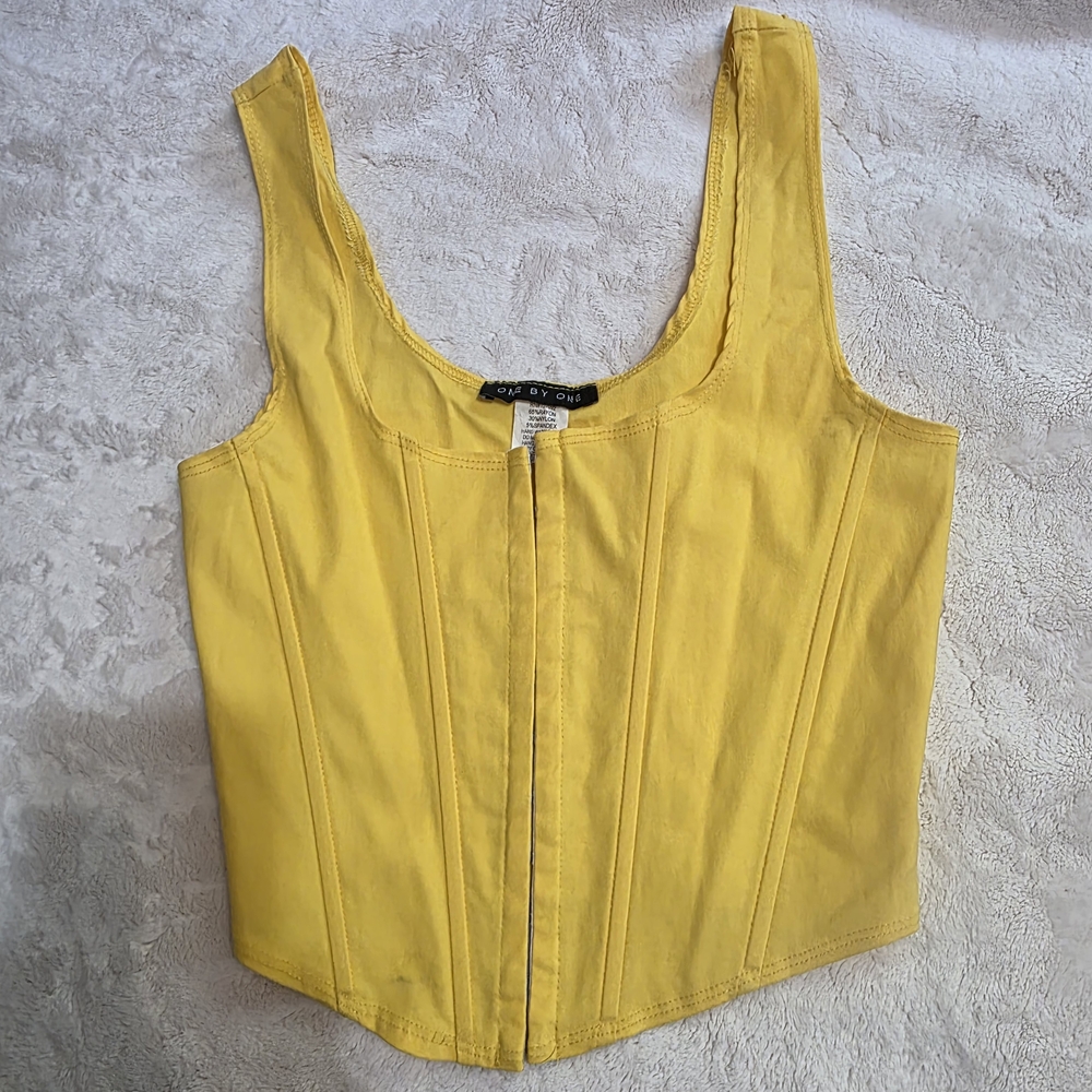 Yellow Corset Style Top - Size XS/S